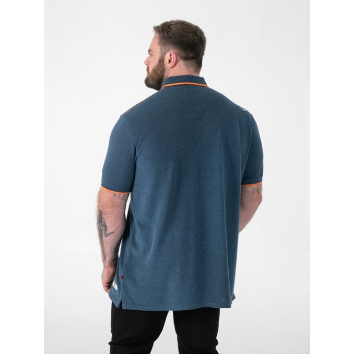 2XL to 6XL D555 HARVEY 3 Mens Pique Polo with Jacquard Collar TEA