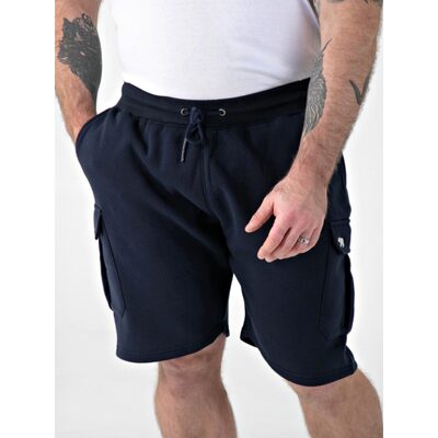 55 ROBINSON ELASTIC WAIST FLEECE CARGO SHORTS BLACK Stay cool and casual with the D555 ROBINSON 1 Black Elasticated Waist Fleece Cargo Shorts – comfort and attitude in one. Crafted from a soft and durable cotton–poly fleece blend, these shorts offer