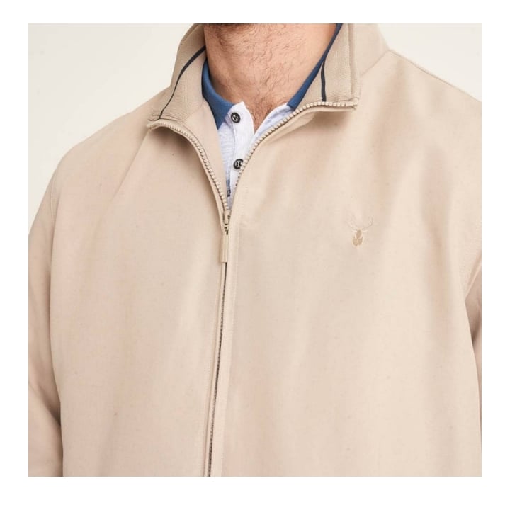 CARABOU HENLEY Harrington Jacket STONE