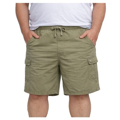 KAM Stretch Cotton Linen Shorts LAUREL OAK KBS3405