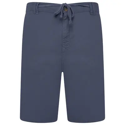 KAM Stretch Cotton Linen Shorts Navy KBS3405