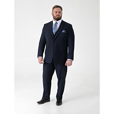 D555 TED Big Mens Tailored Suit Jacket with 4 Way Stretch NAVY