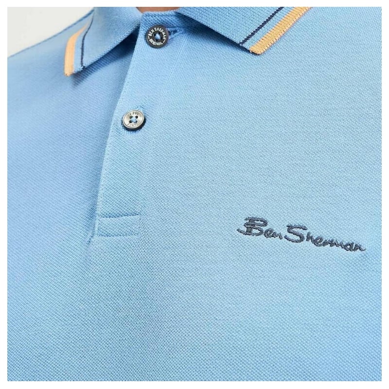 BEN SHERMAN SIGNATURE POLO LAKE BLUE