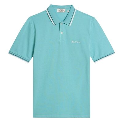 BEN SHERMAN SIGNATURE POLO TURQUOISE