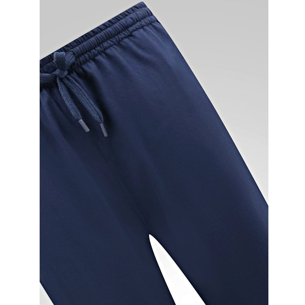 D555 Big Mens Loungewear Pyjama Trousers 2 Pack Navy Check and Plain MARVIN