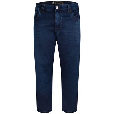 KAM JACOB Stretch Fit Knitted Denim Fashion Jeans MIDNIGH